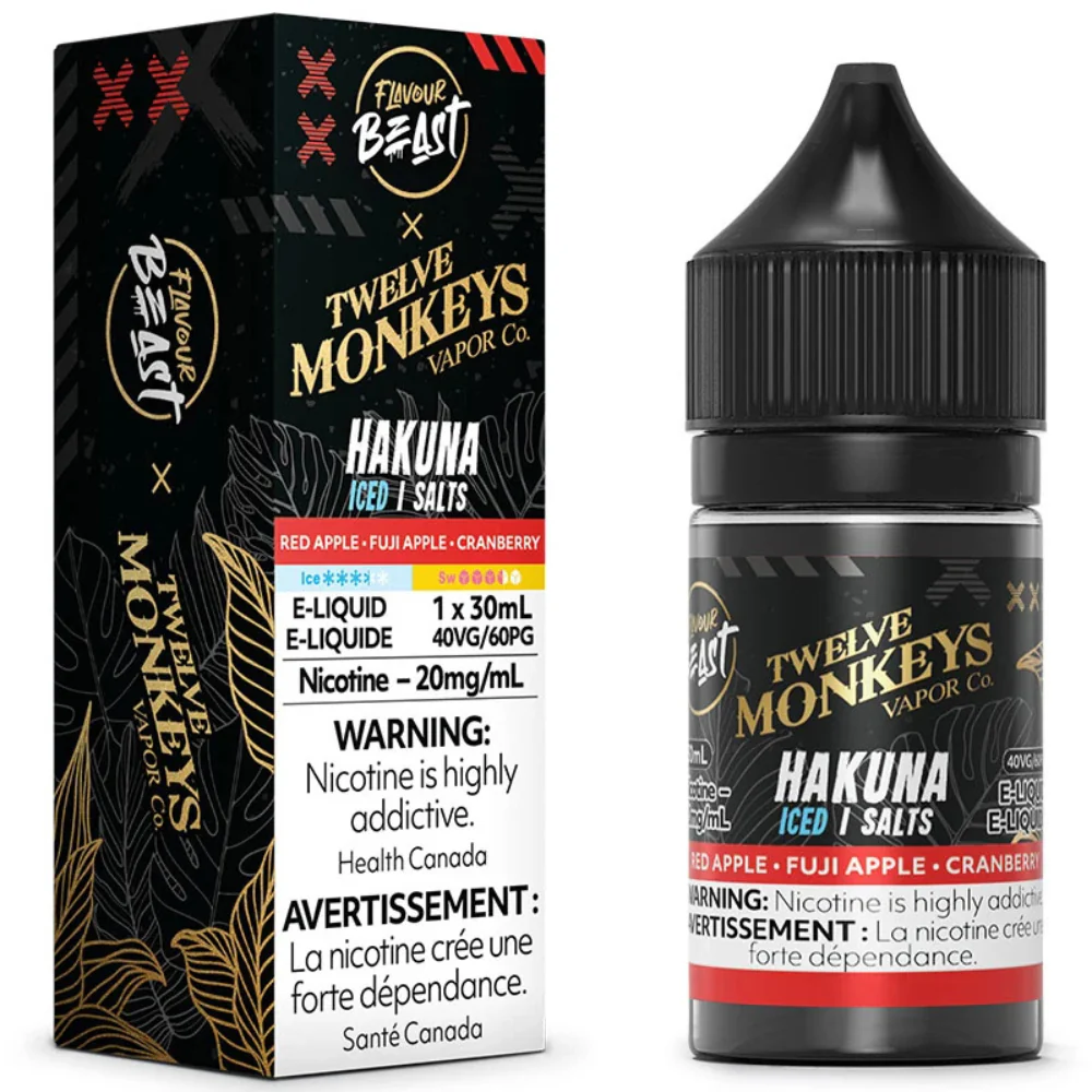 Flavour Beast X 12 Monkeys Vape Juice Salt 30mL Leaside Vape Shop Flavour Beast X 12 Monkeys Vape Juice Salt 30mL Leaside Vape Shop