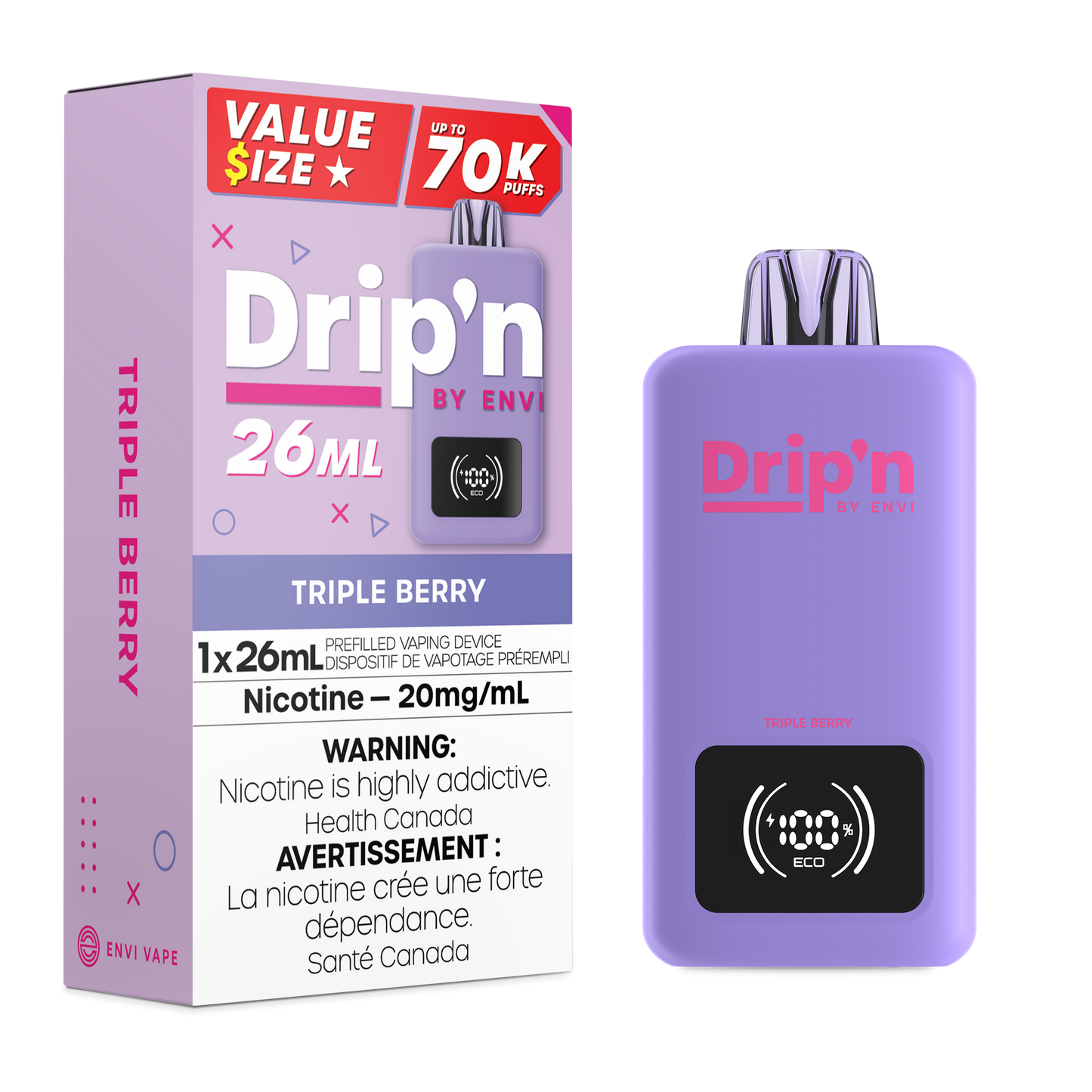 Drip'n By Envi 26mL Disposable Vape - 70000 Puffs - 26mL