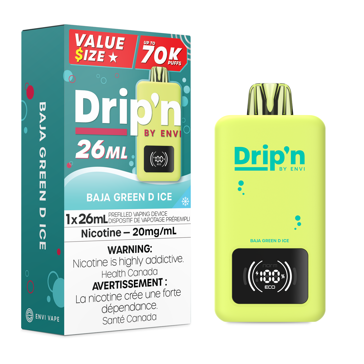 Drip'n By Envi 26mL Disposable Vape - 70000 Puffs - 26mL