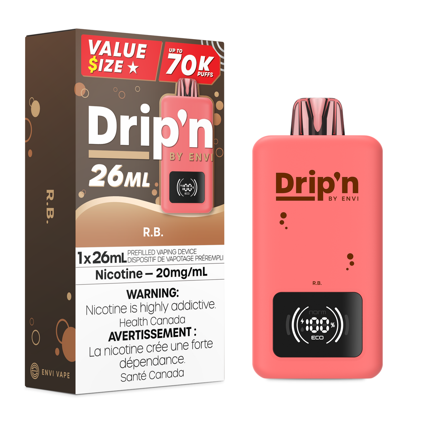 Drip'n By Envi 26mL Disposable Vape - 70000 Puffs - 26mL