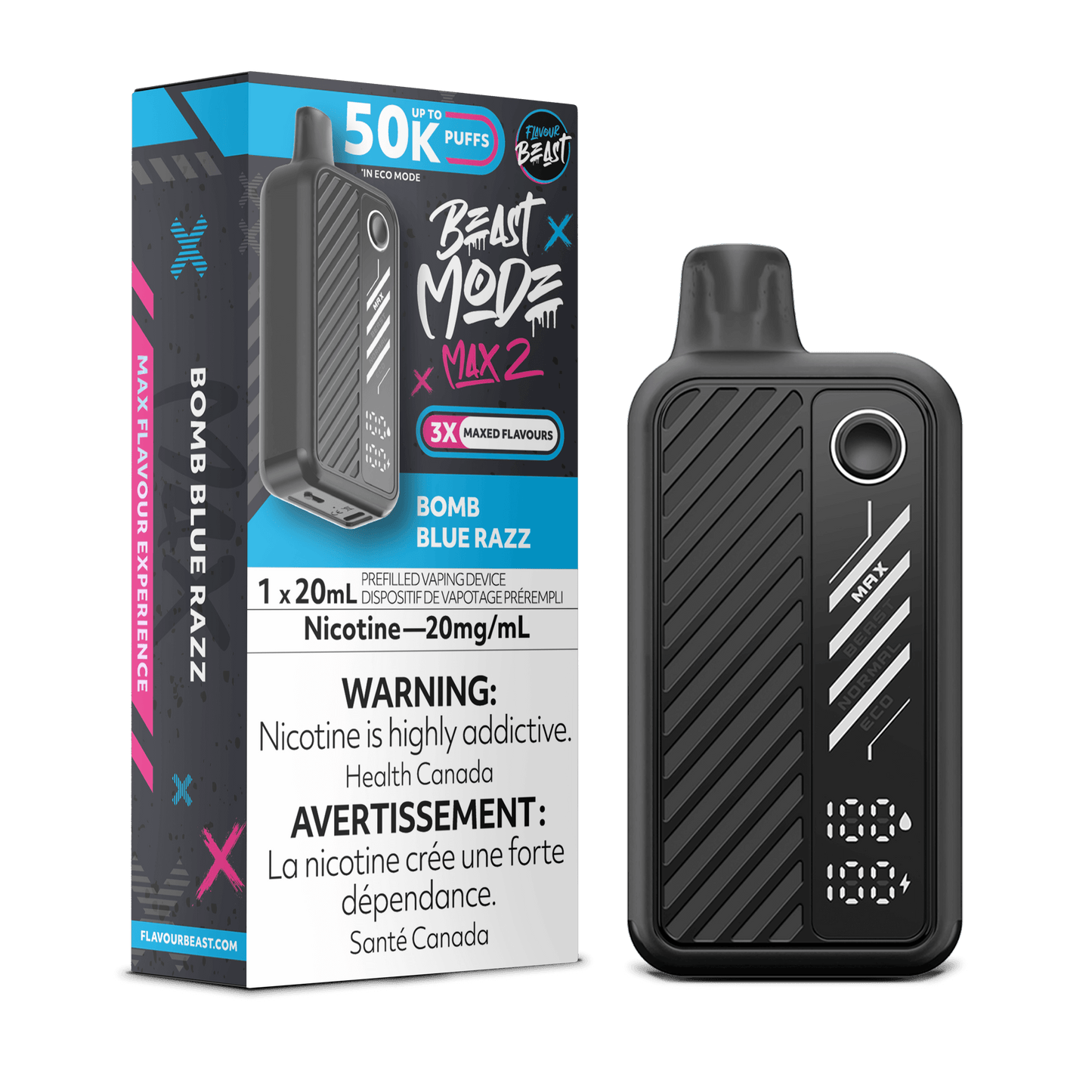 Flavor Beast Mode Max 2 Disposable Vape - 50000 Puffs - 20mL