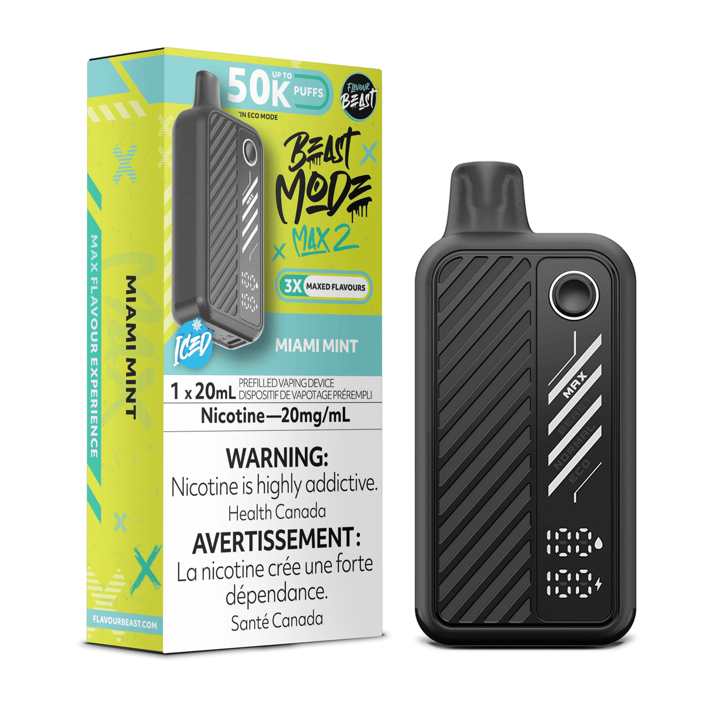 Flavor Beast Mode Max 2 Disposable Vape - 50000 Puffs - 20mL