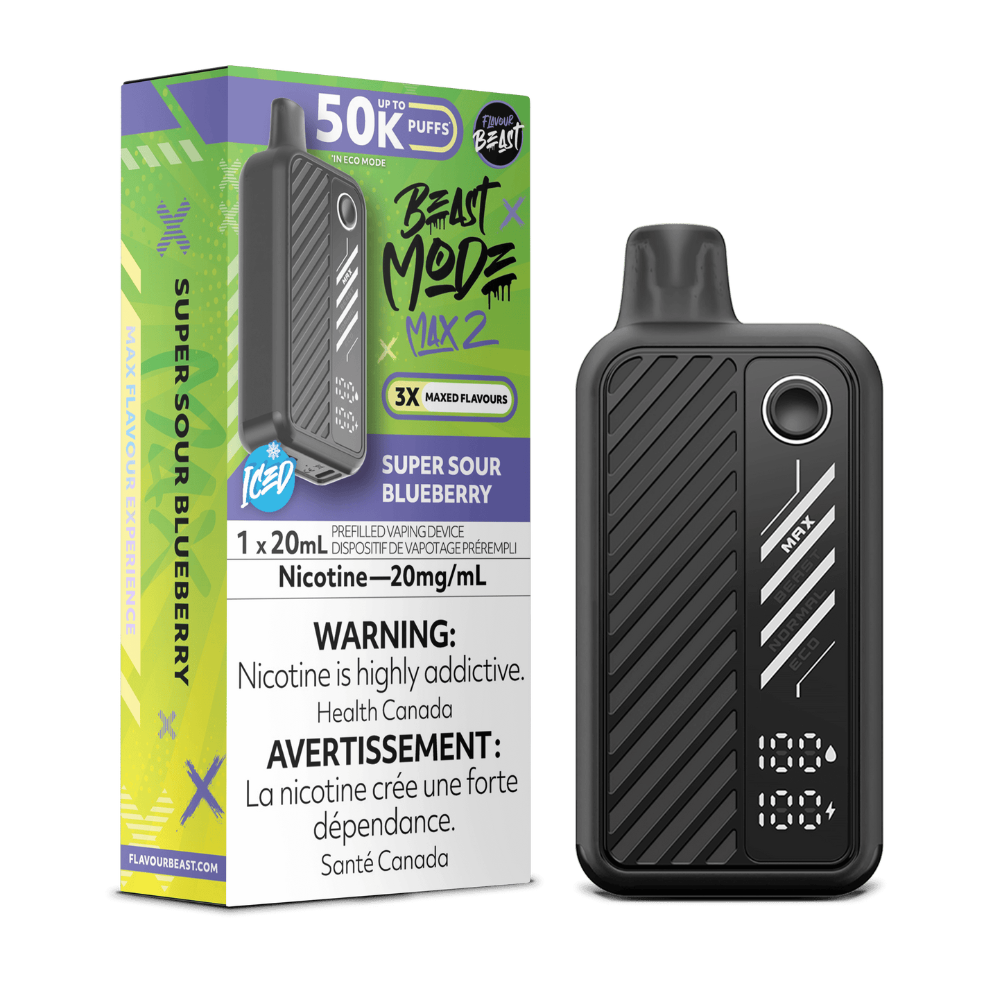 Flavor Beast Mode Max 2 Disposable Vape - 50000 Puffs - 20mL