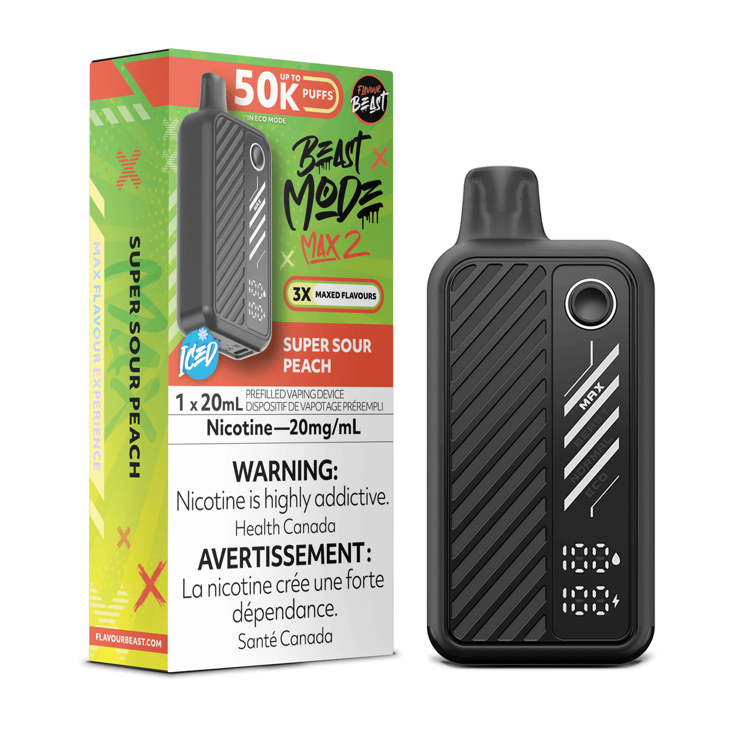 Flavor Beast Mode Max 2 Disposable Vape - 50000 Puffs - 20mL