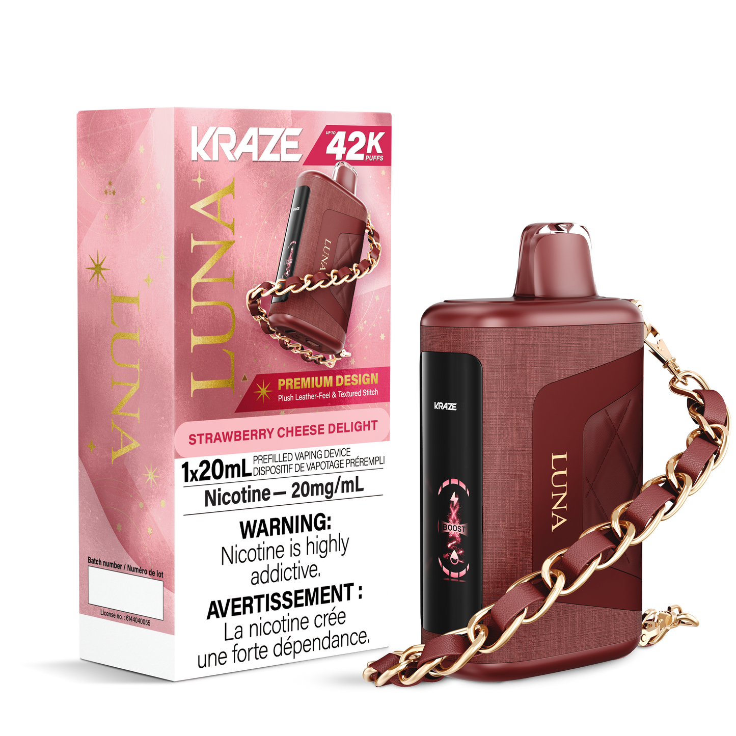 Kraze Luna Disposable Vape - 42000 Puffs - 20mL