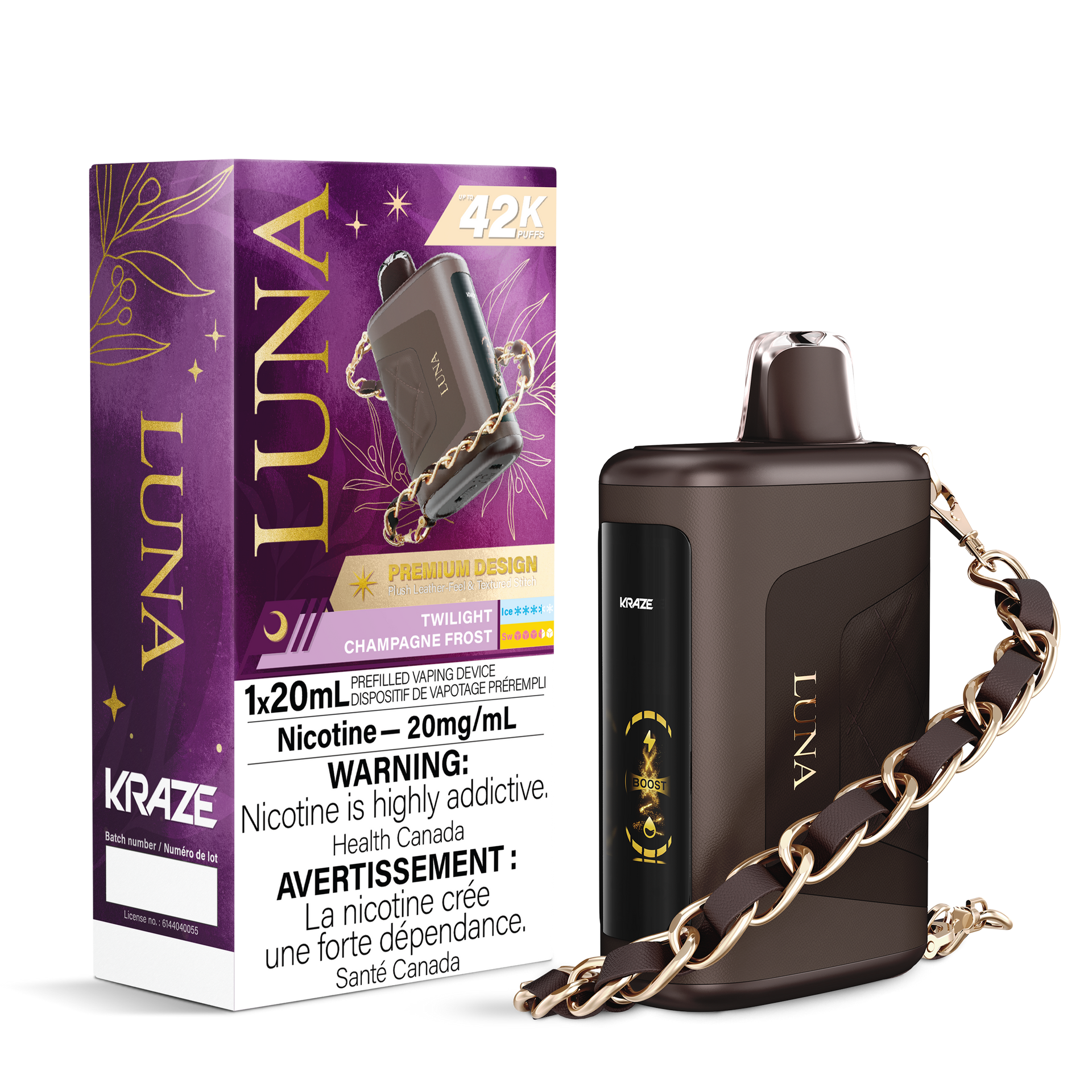 Kraze Luna Disposable Vape - 42000 Puffs - 20mL Leaside Vape Shop Kraze Luna Disposable Vape - 42000 Puffs - 20mL Leaside Vape Shop