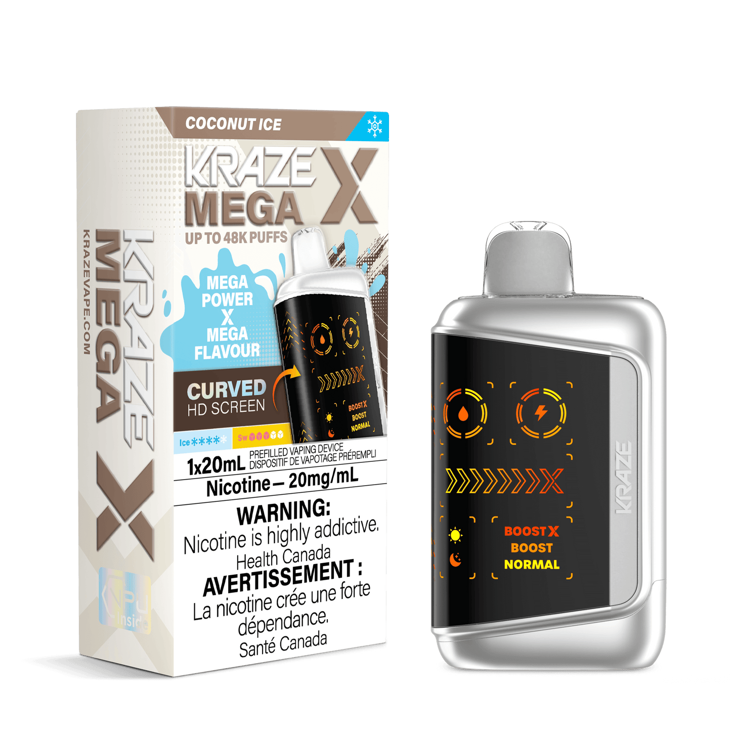 Kraze Mega X Disposable Vape - 48000 Puffs - 20mL