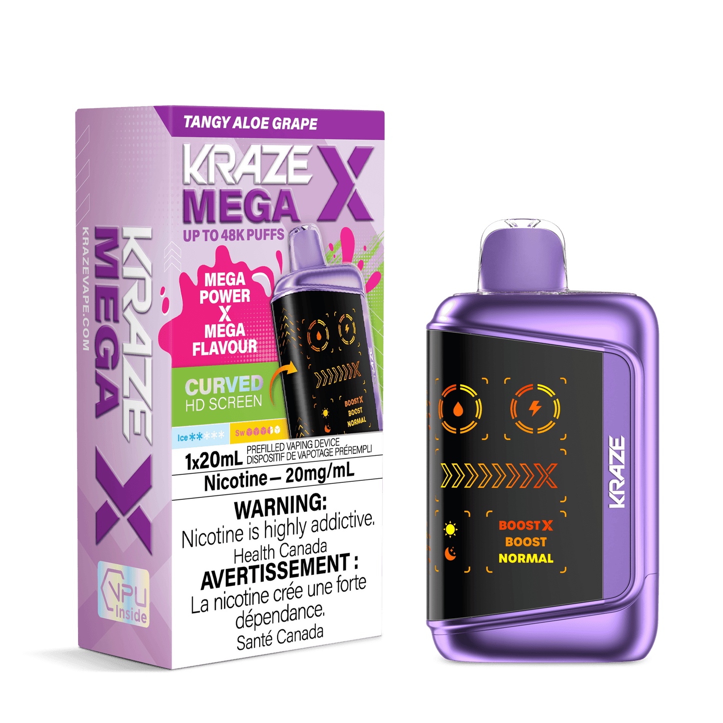 Kraze Mega X Disposable Vape - 48000 Puffs - 20mL