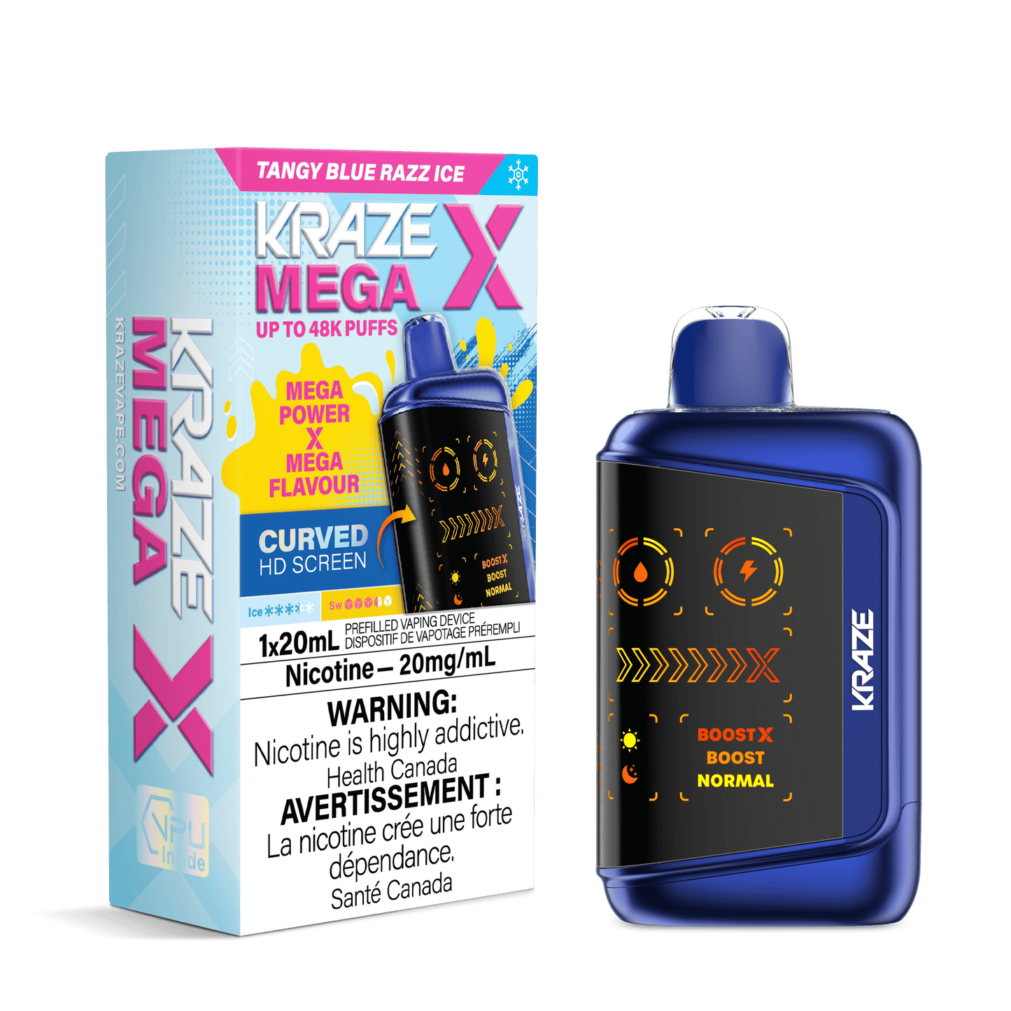 Kraze Mega X Disposable Vape - 48000 Puffs - 20mL