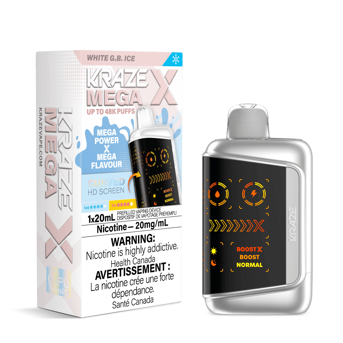 Kraze Mega X Disposable Vape - 48000 Puffs - 20mL